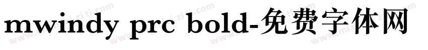 mwindy prc bold字体转换